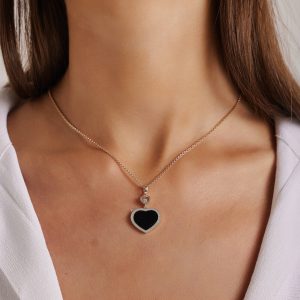 Chopard Jewelry: Happy Hearts Onyx Pendant 79A074-5201