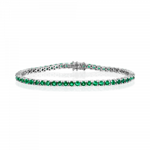 Gemstone Bracelets: Emerald Tennis Bracelet BR0003.1.27.27