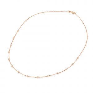 Gold Necklaces: 14 Diamond Necklace - 0.015 NE3650.5.05.01