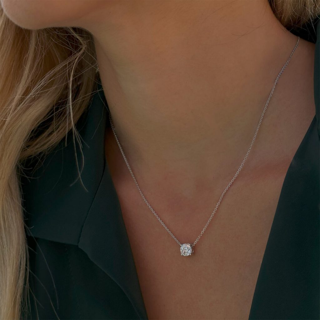 online only] [PREORDER] ~0.9-1ct Grey Spinel 18K Gold Necklace | Water Safe  – diamant la diva