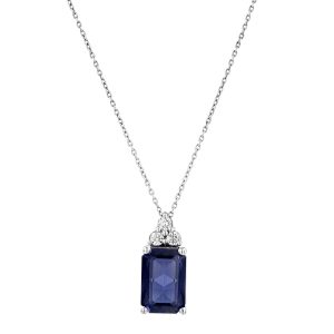 Diamond Necklaces: Iolite Diamond Pendant PE6007.1.30.60