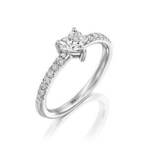 תכשיטים עד 10,000 ש"ח: טבעת לב יהלום - 0.7 קראט RI0102.1.13.01