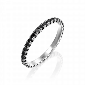 Women's Rings: Black Diamond Eternity Ring - 0.023 RI1001.1.13.02