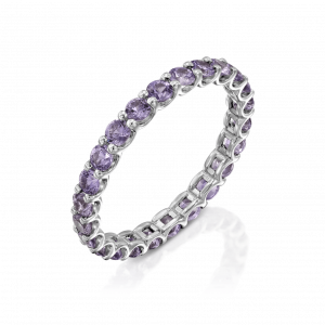 Sapphire Jewelry: Violet Sapphire Eternity Ring - 0.065 RI1041.1.18.52