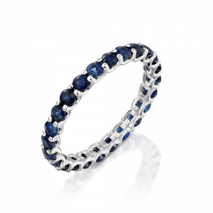 תכשיטים בשיבוץ ספירים כחולים: טבעת איטרניטי ספירים - 0.065 RI1041.1.19.28