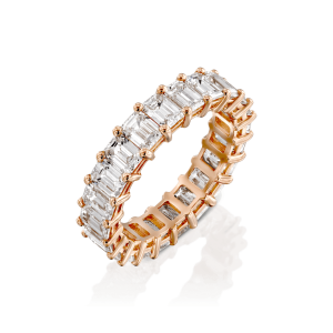 טבעות לאישה: טבעת איטרניטי יהלומים בחיתוך אמרלד - 0.25 RI1162.5.29.01