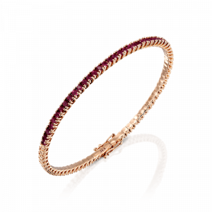 Gemstone Bracelets: Ruby Half Tennis Bracelet BR1039.5.21.26