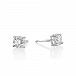 Solitaire Diamond Earrings: Diamond Stud Earrings - 0.50 CT EA0002.1.16.01