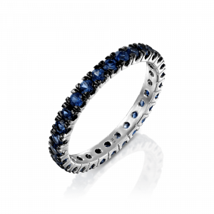 תכשיטים בשיבוץ ספירים כחולים: טבעת איטרניטי ספירים - 0.04 RI1006.1.17.28
