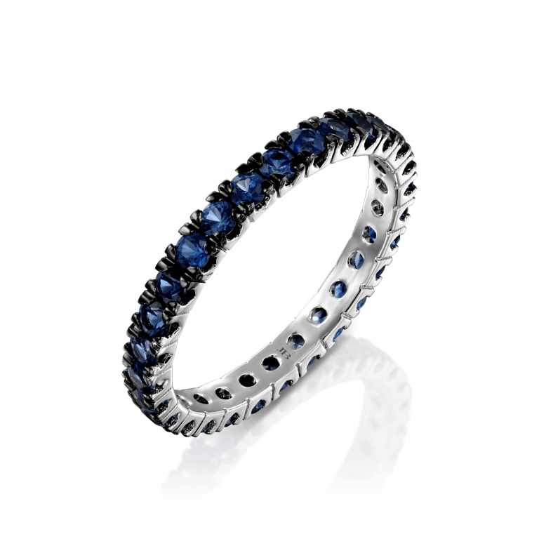 Blue Sapphire Eternity Ring 0.04 JB JEWELERS
