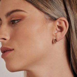 עגילים צמודים: Happy Diamonds Icons Round Earrings 83A017-5001