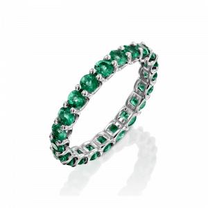 Gemstone Rings: Emerald Eternity Ring - 0.085 RI1042.1.20.27