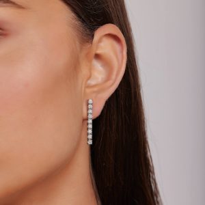 Drop Earrings: Diamond Tennis Earrings EA0800.1.19.01