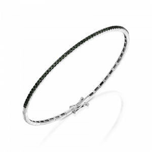 Gemstone Bracelets: Tsavorite Half Tennis Bangle BR1038.1.06.36