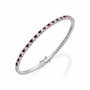 Gemstone Bracelets: Diamond Ruby Bagle BR1039.1.19.07