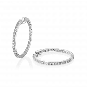 Sale Jewelry: עגילי חישוק יהלומים - 2.8 ס״מ EA1011.1.24.01