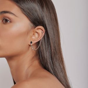 Outlet Earrings: עגיל דו חורי ריינבו - בודד EA5852.5.19.37
