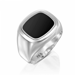 טבעות חותם: טבעת חותם אמייל שחור RI2303.1.00.00