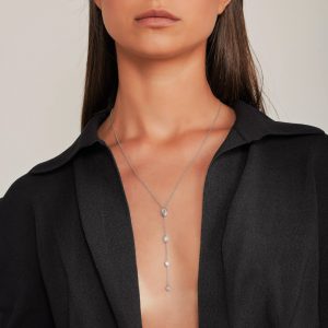 Outlet Pendants And Necklaces: 4 Marquise Diamond Lariat Necklace NE3711.1.17.01