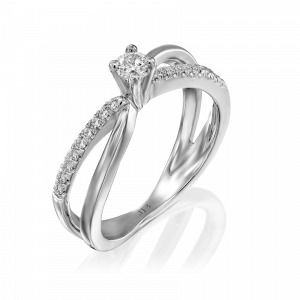 תכשיטים עד 5,000 ש"ח: טבעת אירוסין יהלומים - 0.3 קראט RI0711.1.06.01