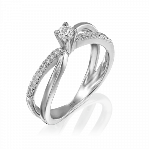 טבעות אירוסין: טבעת אירוסין יהלומים - 0.3 קראט RI0711.1.06.01
