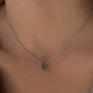 Gemstone Jewelry: Jordan Emerald Necklace PE0388.1.13.27