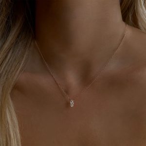 Gold Necklaces: Jordan Marquise-Cut Diamond Necklace - 0.5 Carat PE0388.5.13.01