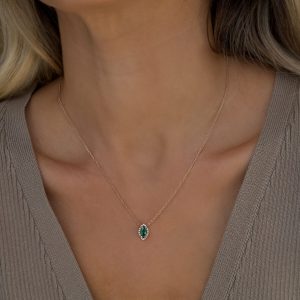 Diamond Pendants: Jordan Emerald Diamonds Necklace PE2700.5.14.08