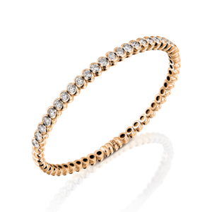 Tennis Bracelets: Diamonds Half Tennis Bangle - 0.18 BR1367.5.26.01