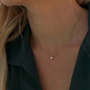 Women's Diamond Jewelry: 0.25 Ct Solitaire Diamond Pendant PE0002.5.05.01