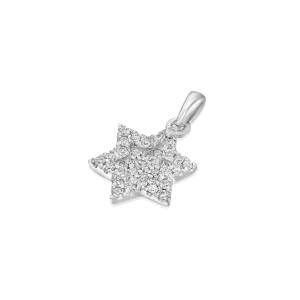 Judaica Pendants: Diamonds Star Of David Pendant - 1.3 CM PE2021.1.06.01