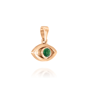 Judaica Pendants: Emerald Eye Pendant - 1 CM PE3650.5.05.27