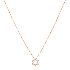 Gold Necklaces: Open Star Of David Diamond Necklace PE2010.5.03.01