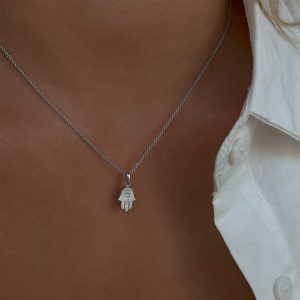 Men's Gold Jewelry: Hamsa Diamond Mini Pendant PE2310.1.01.01