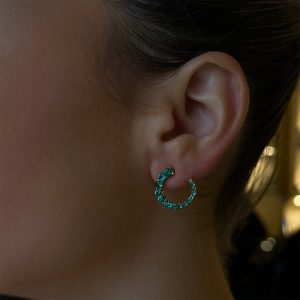 Stud Earrings: Twist Emerald Earrings EA8006.5.19.27