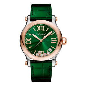 Elegant Luxury Watches: Happy Sport Quartz Green 278582-6005