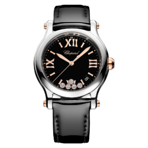 Stainless Steel Watches: Happy Sport Quartz Black 36 Mm 278582-6014