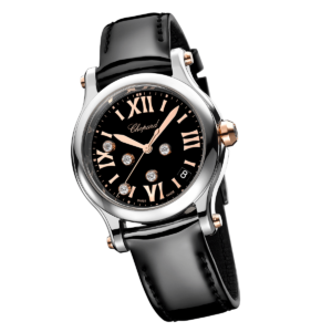 Sporty Luxury Watches: Happy Sport Quartz Black 36 Mm 278582-6014