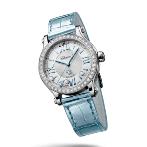 שעונים משובצים יהלומים: Happy Sport Aquamarine 33 Mm 278608-3009