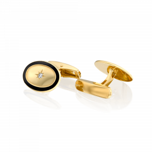 Men's Accessories: Compass Rose Gold And Diamond Cufflinks 47181SW0000102