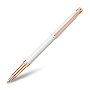 Luxury Pens: Léman Slim White Rose Gold Roller Pen 4771-001