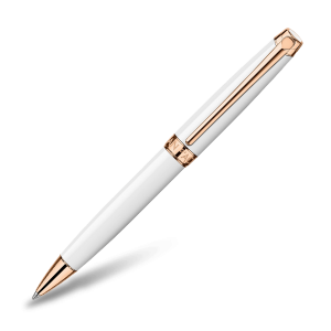 Luxury Pens: Léman White Rose Gold Ballpoint Pen 4789-581
