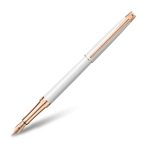 Luxury Pens: Leman White Rose Gold Fountain Pen 4791-001