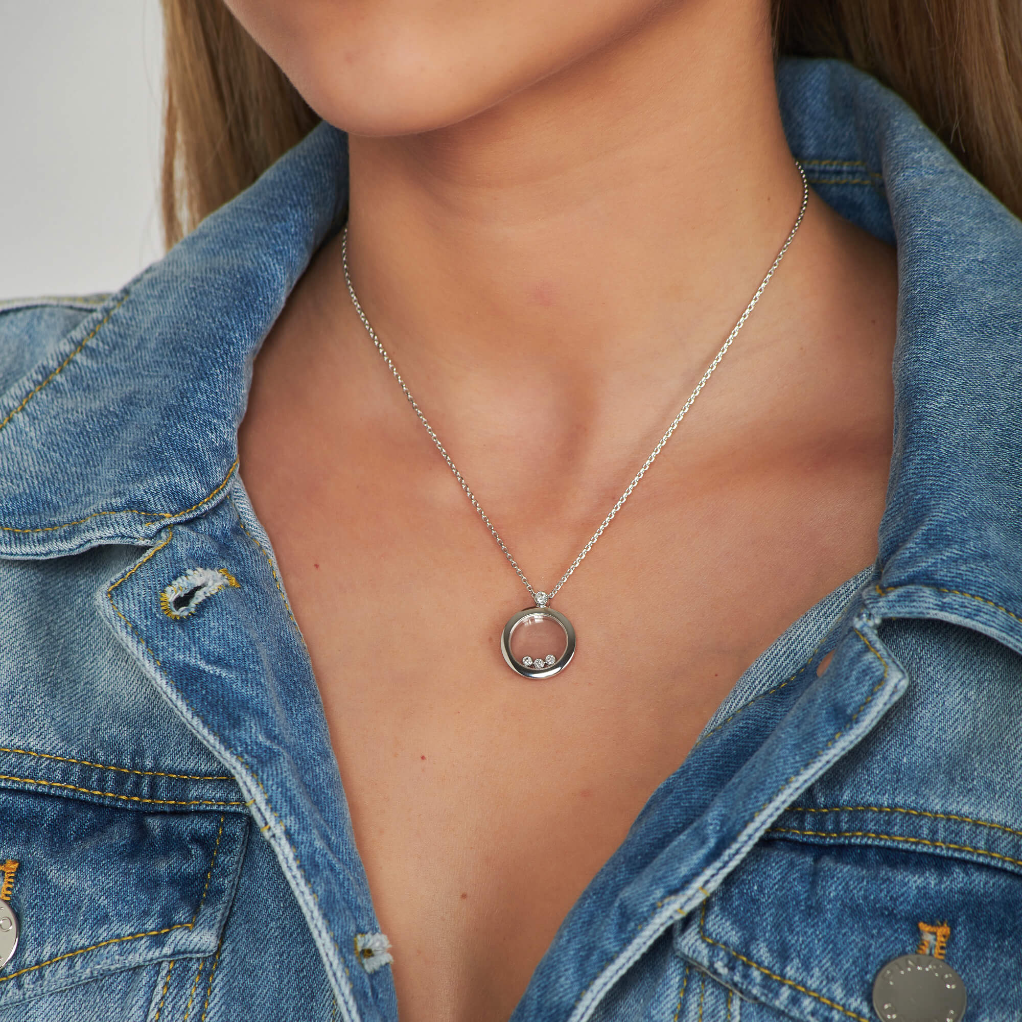 Women's Necklaces and Pendants: Happy Diamonds Icons Round Pendant 793929-1201