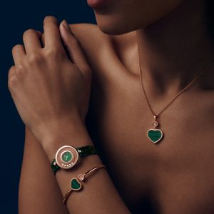 Chopard Jewelry: Happy Hearts Malachite Pendant 797482-5151