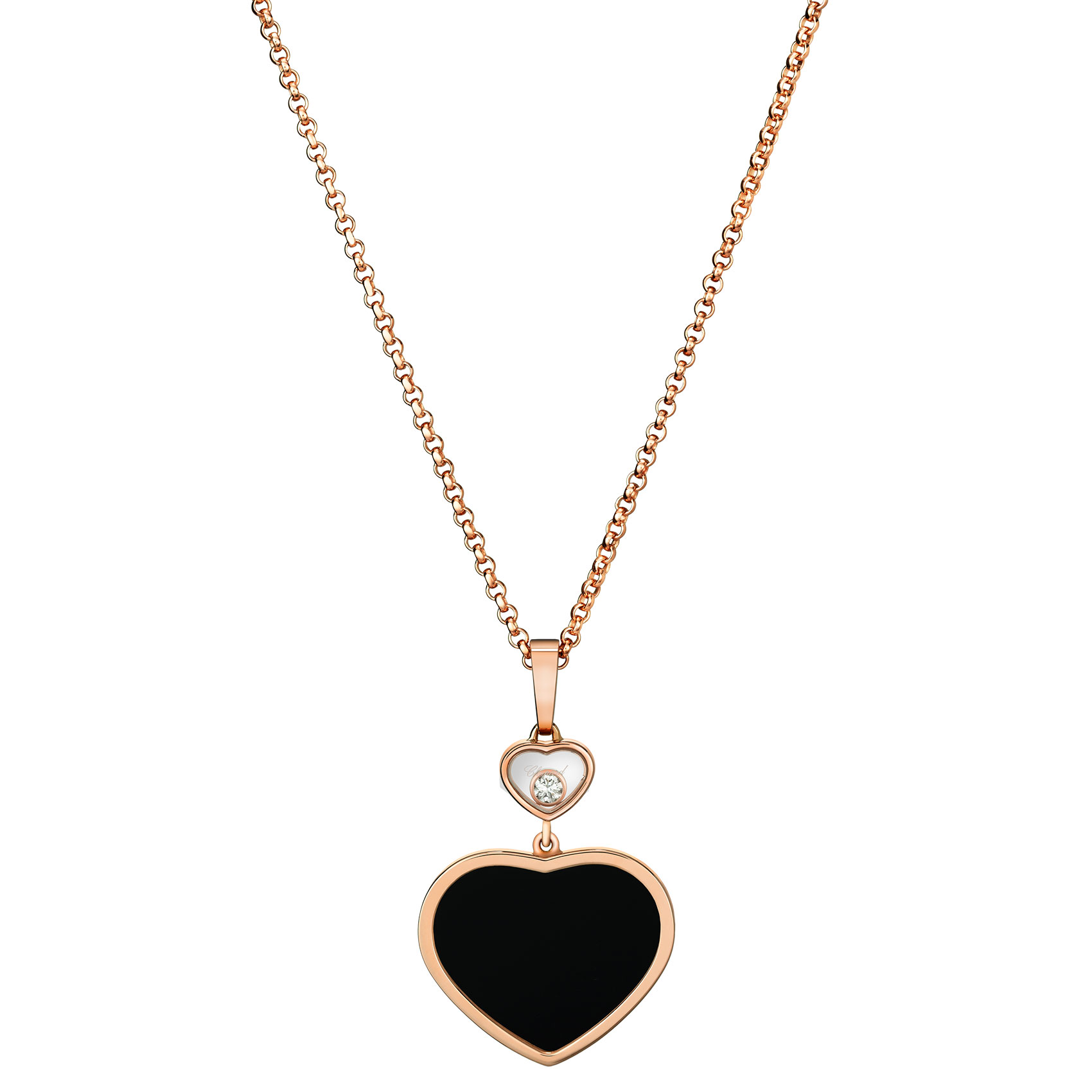Chopard Jewelry: Happy Hearts Onyx Pendant 797482-5201