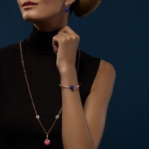 Chopard Jewelry: Happy Diamonds Planet Pink Necklace 79A619-5701