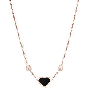 CHOPARD: Happy Hearts Onyx Necklace 81A082-5201