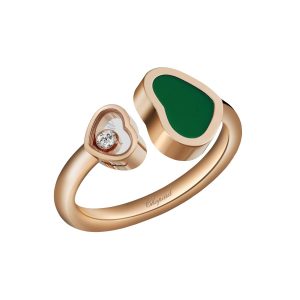 Chopard Jewelry: Happy Hearts Green Agate Ring 829482-5100