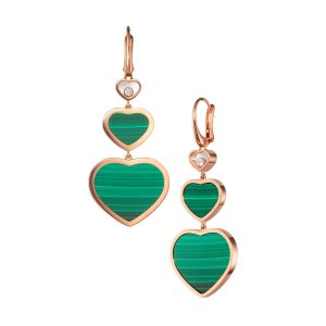 Chopard Jewelry: Happy Hearts Malachite Earrings 837482-5113